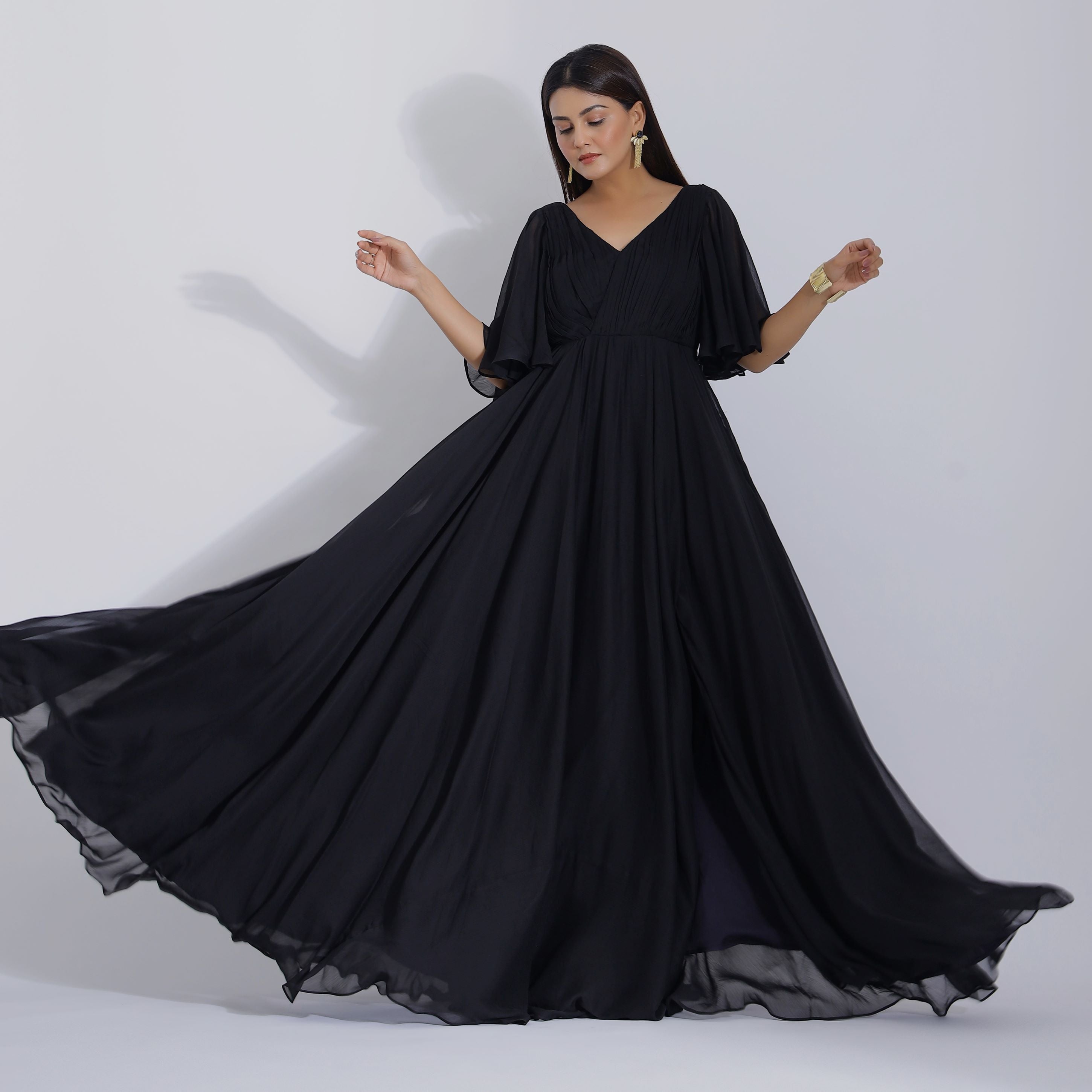 Black Evening Gown for reception party