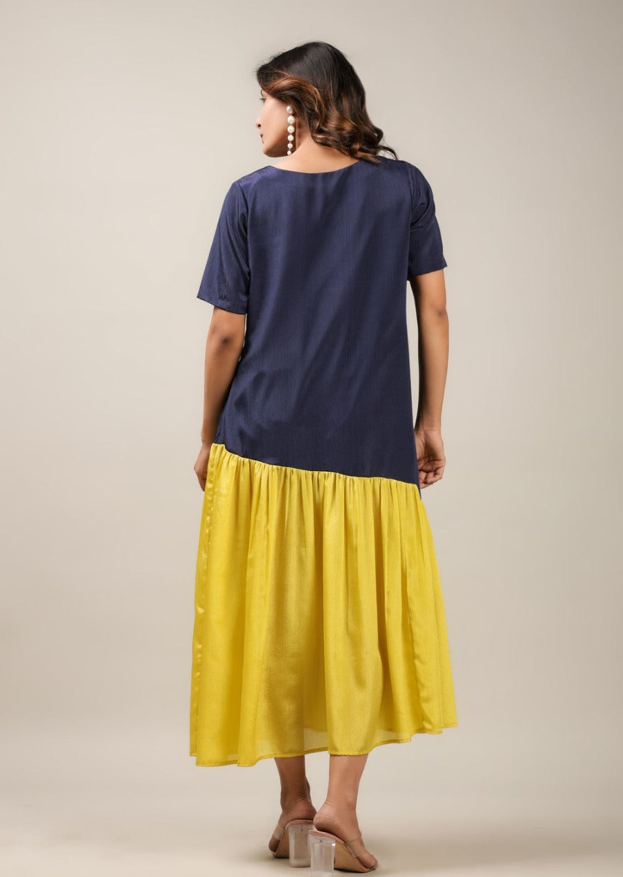 Ruffle Knee Length Midi Dress for Women