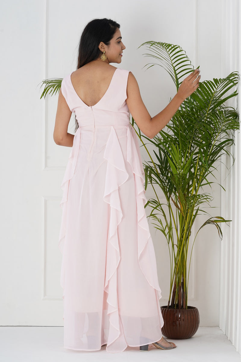 Radiant Motherhood Maternity Dress for Baby Shower Plum