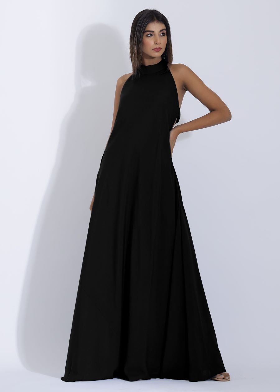 Buy Black Backless Dress for Women Online – Plum and Peaches