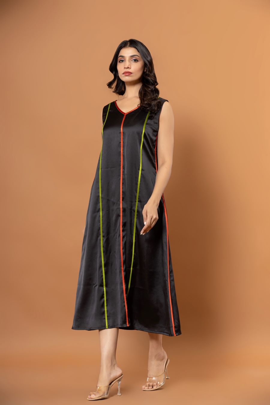 Black Midi Cocktail Dress, Party Wear Dress, Evening Party Dress