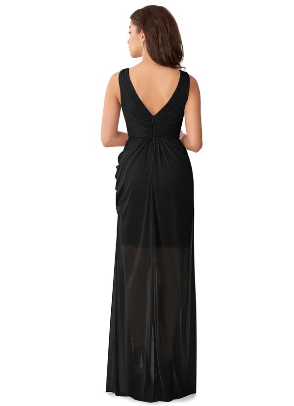 Black Twist Knot Gown For Women