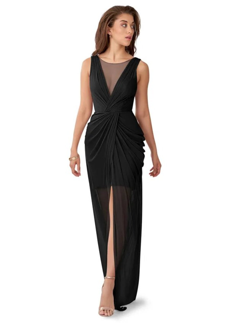 Black Twist Knot Gown For Women