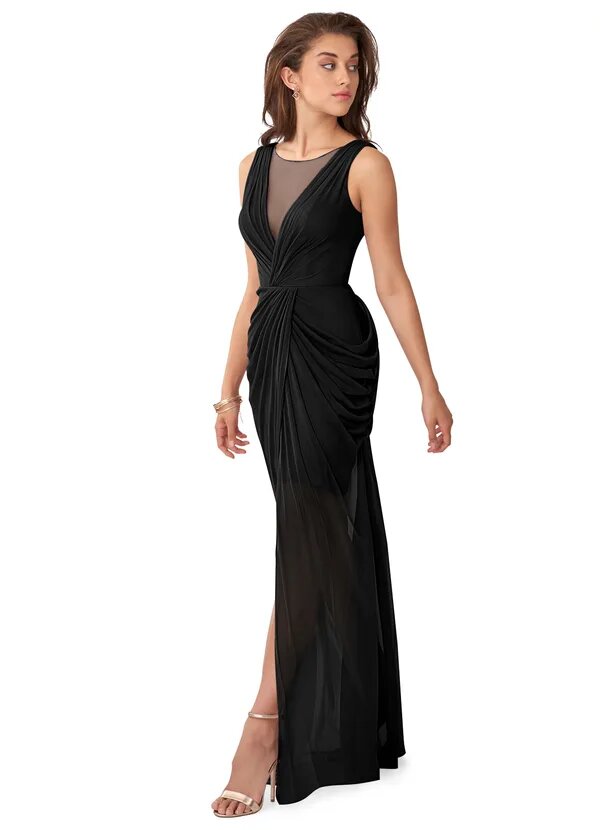 Black Twist Knot Gown For Women