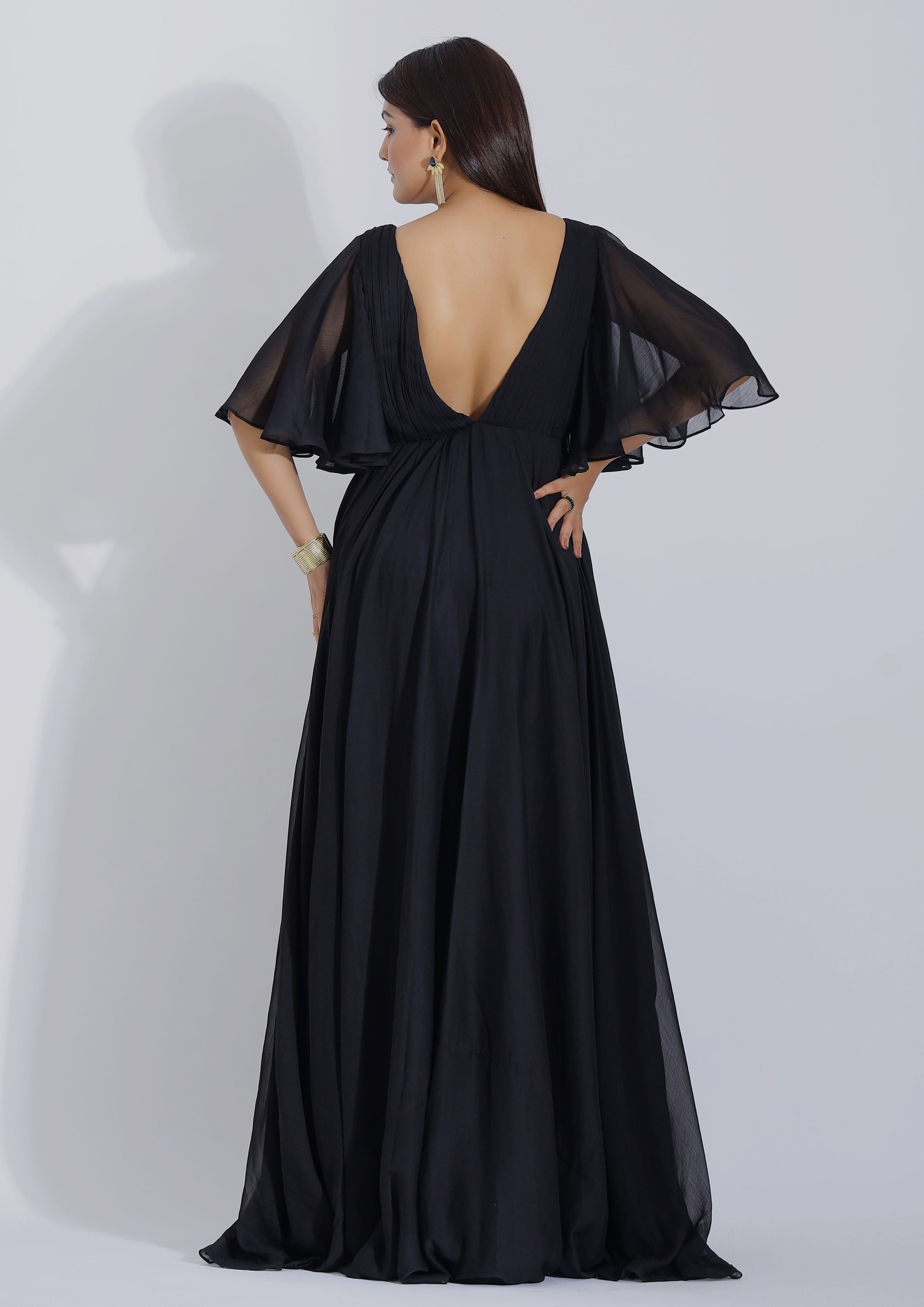 Black Evening Gown back