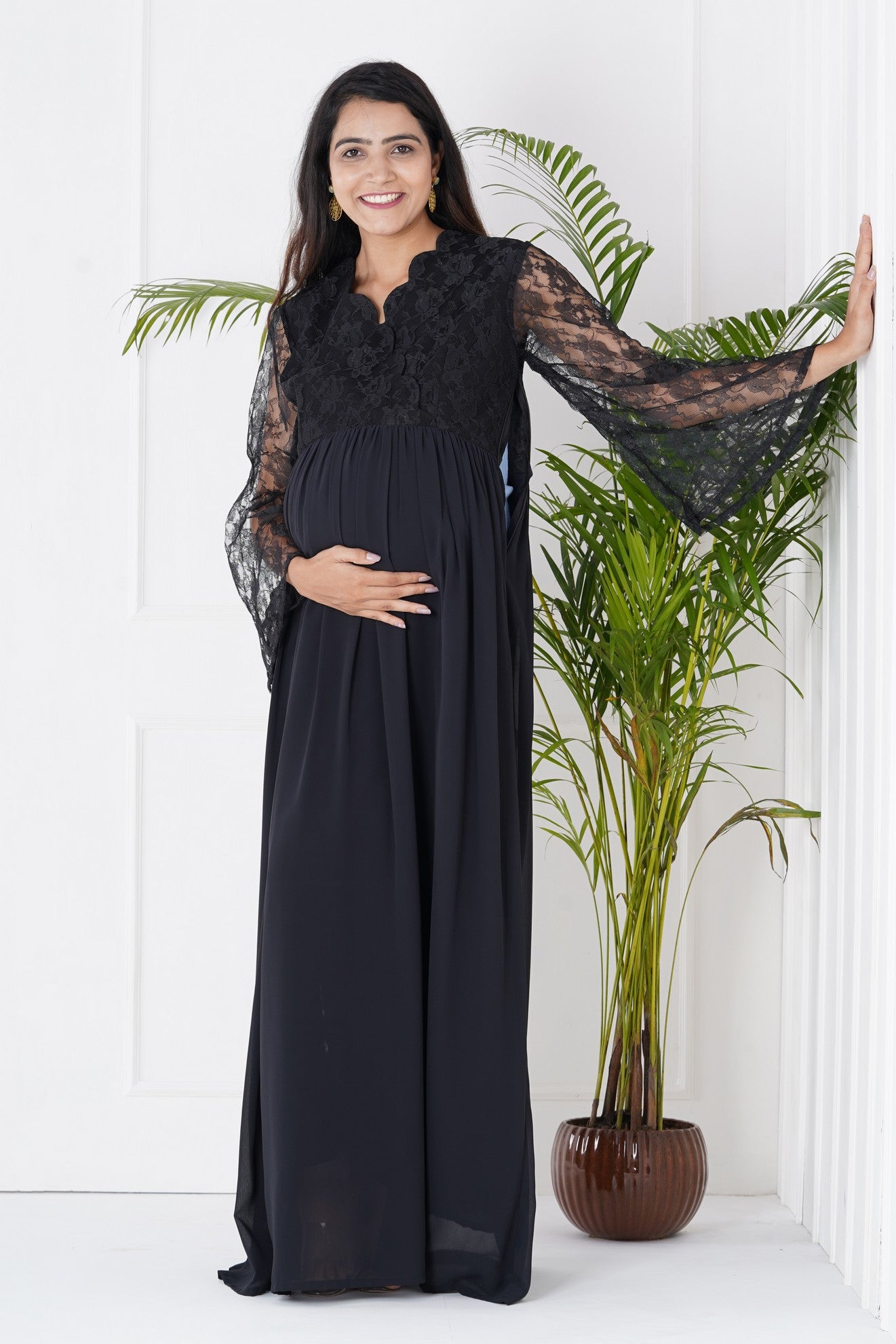 Versatile Black Maternity Dress