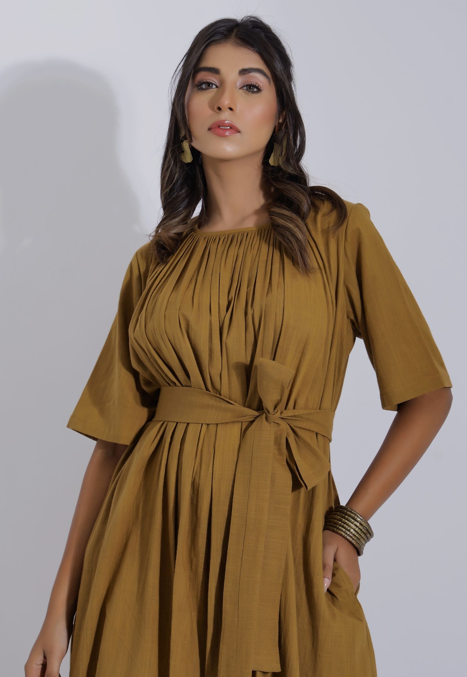 Brown Casual Dress