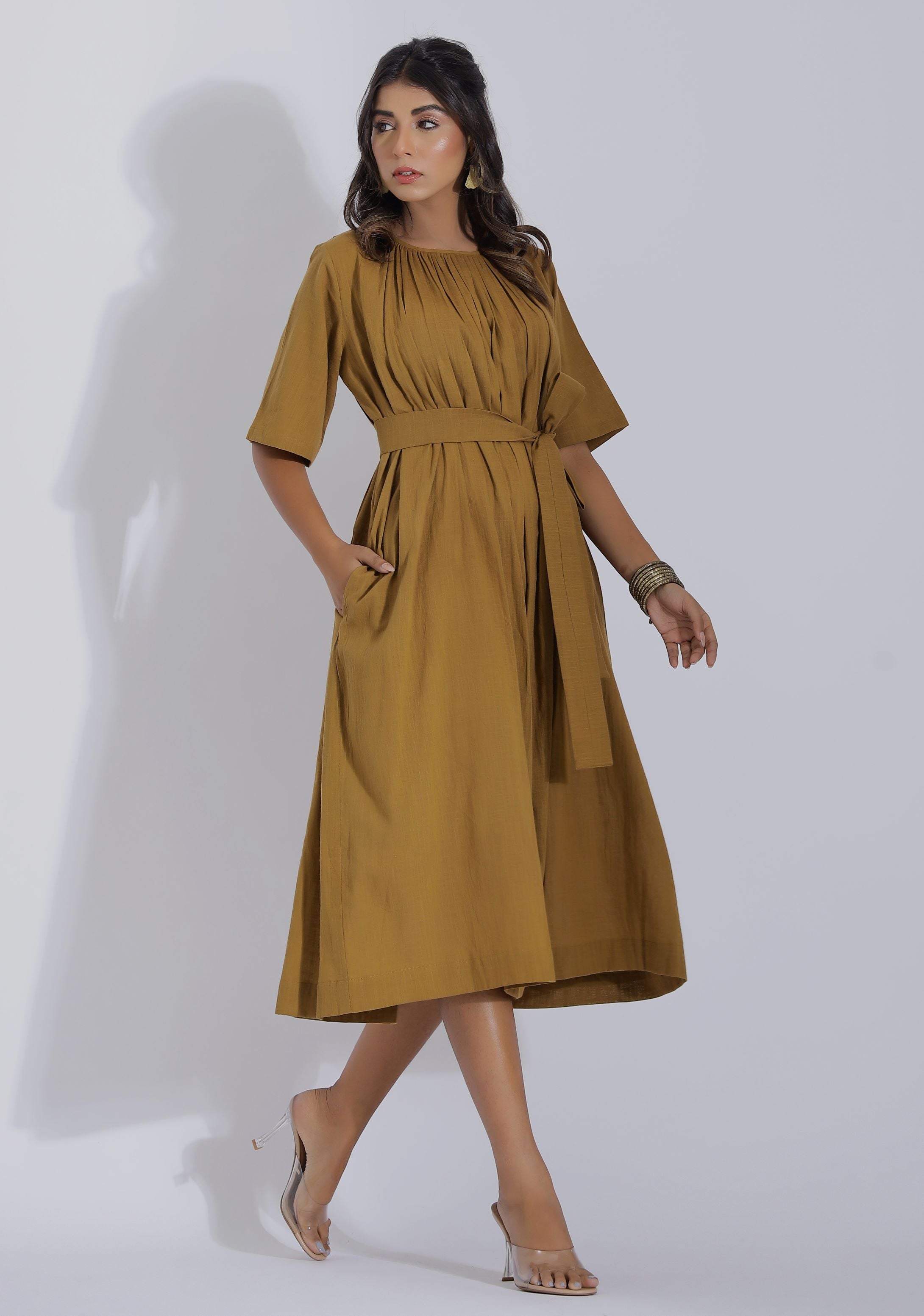 Brown Casual Dress