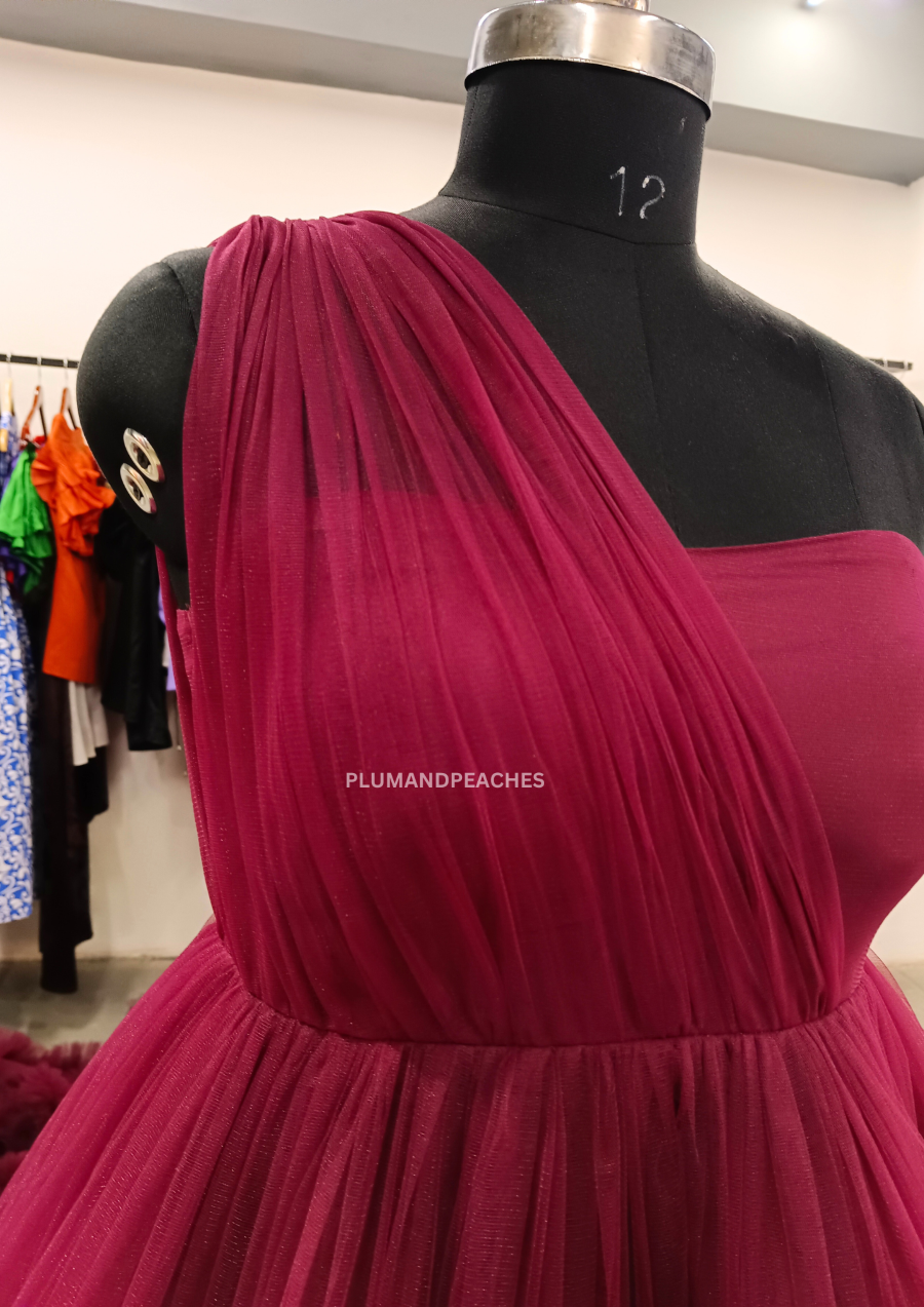 Dramatic Photoshoot Dress with Ruffles