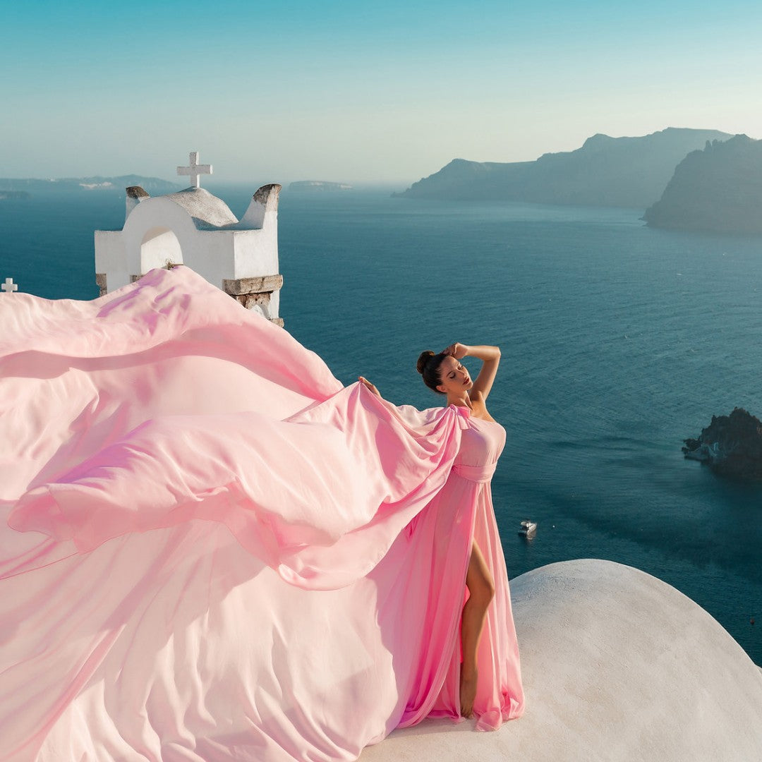 Pink One Shoulder Flowy Dress Plum and Peaches Pink One Shoulder Flowy Dress Plum and Peaches