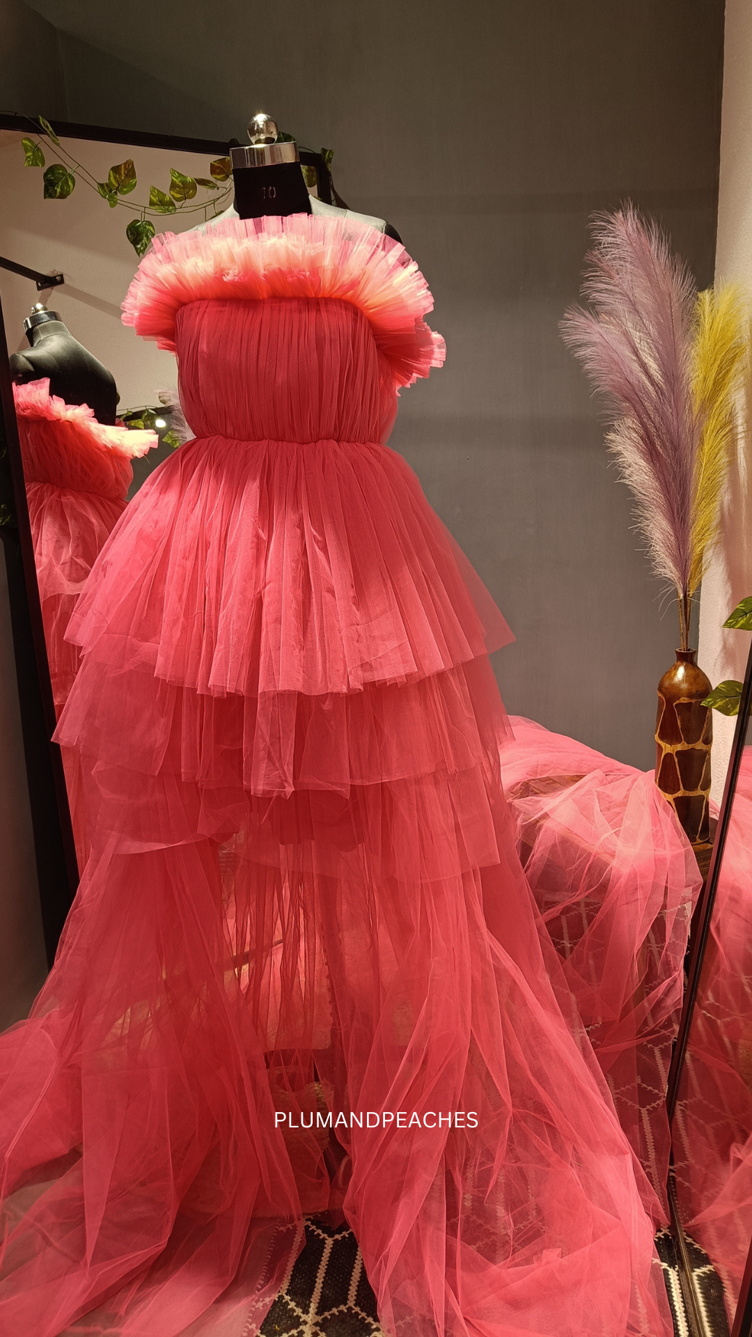 Full Flair 4 Layer Ruffle Net Gown SGR-001 - Women Fashions - Shree Ganesh  Retail