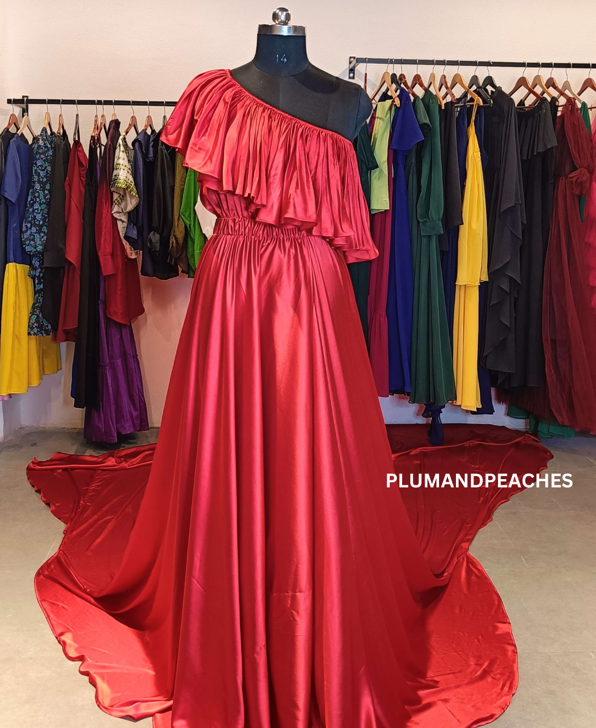 Red Gown for Pre Wedding Shoot