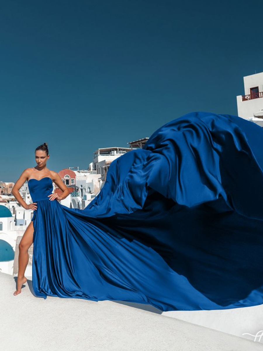 Royal Blue Corset Flying Dress