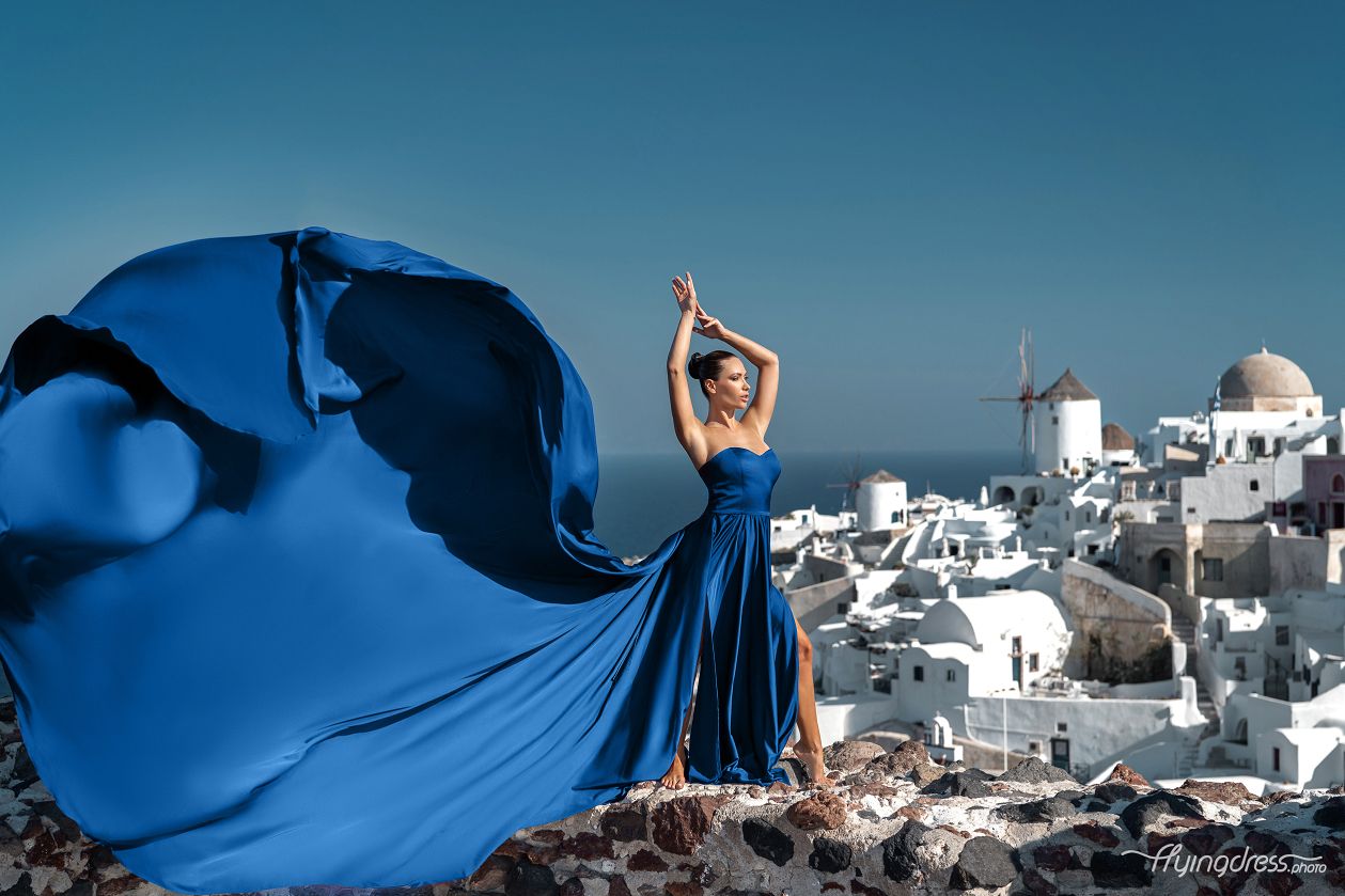 Royal Blue Corset Flying Dress