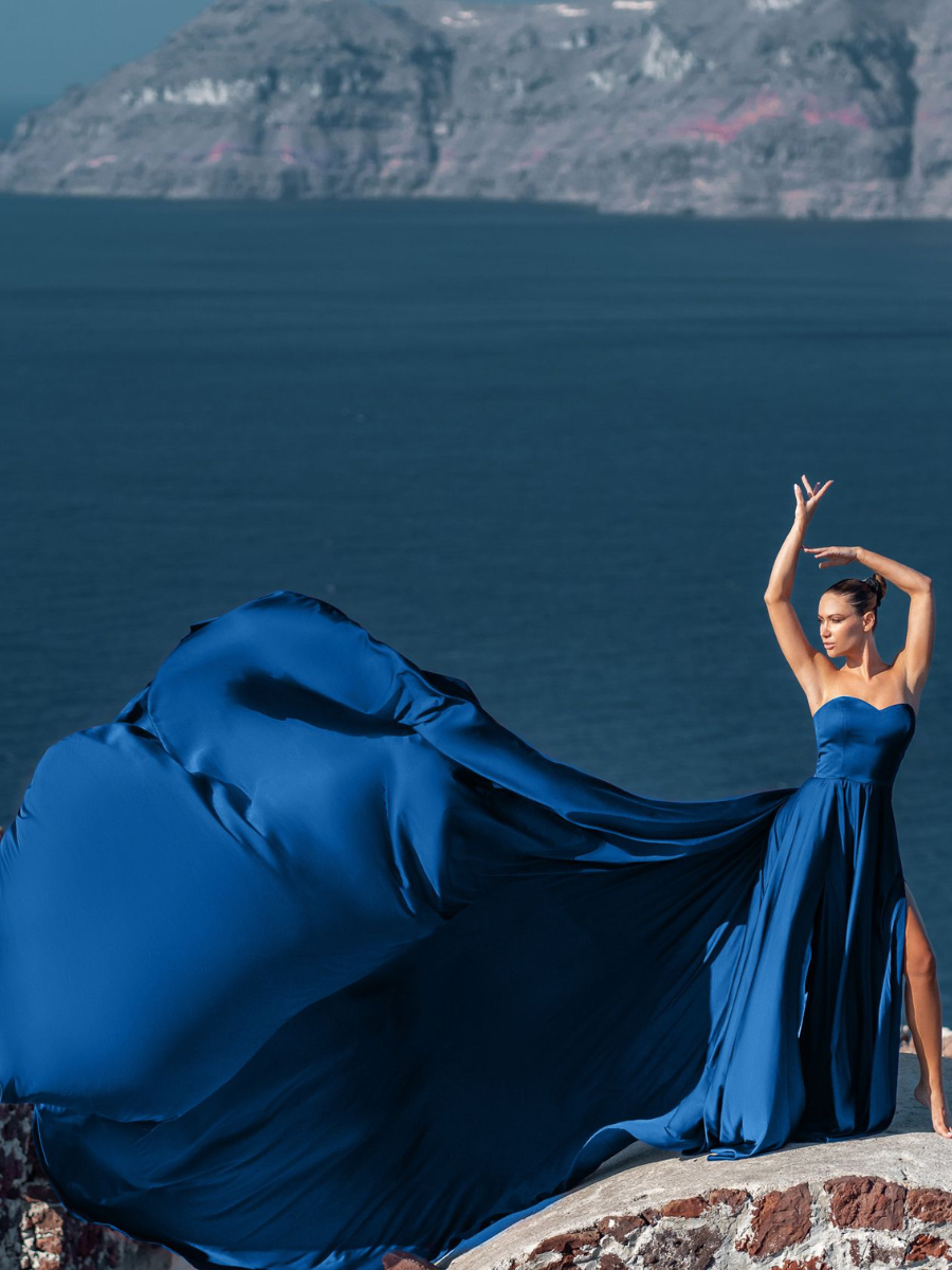 Royal Blue Corset Flying Dress