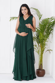 Green Baby Shower Dress For Mom