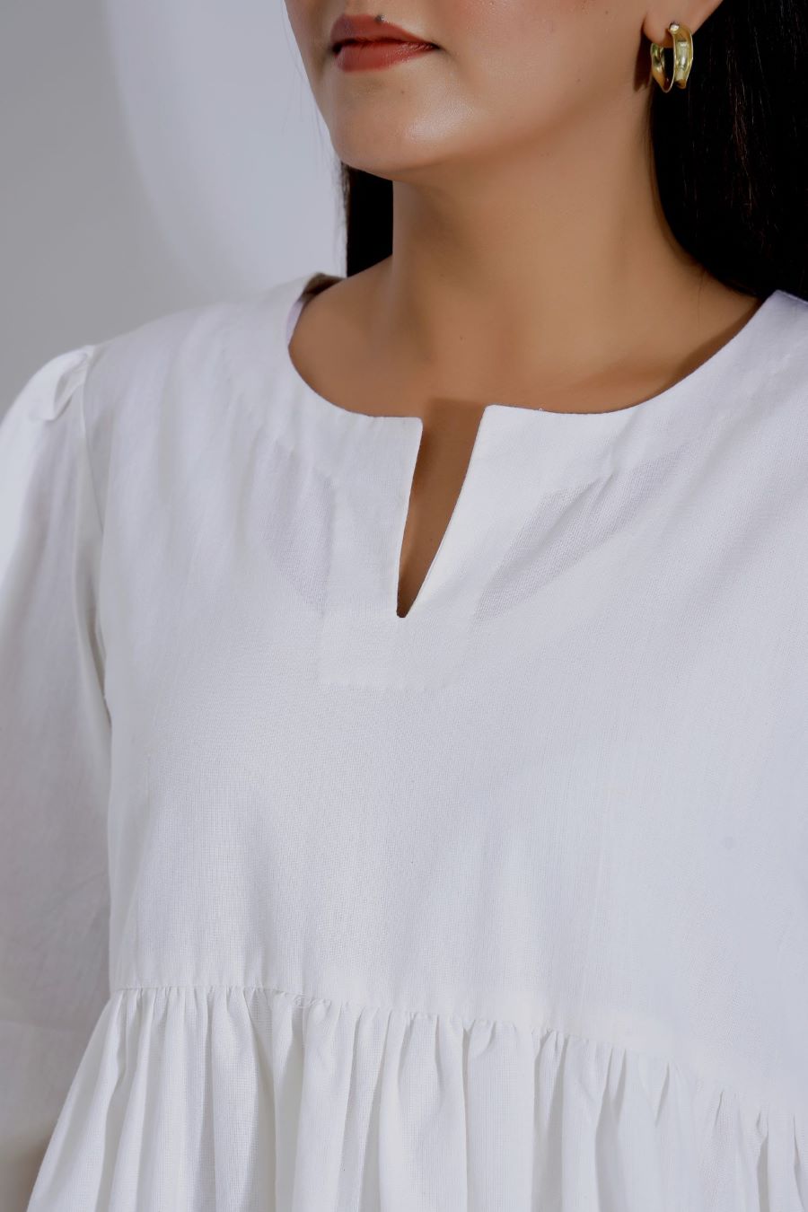 Summer White Colour Cotton Dress for Women – Plum and Peaches