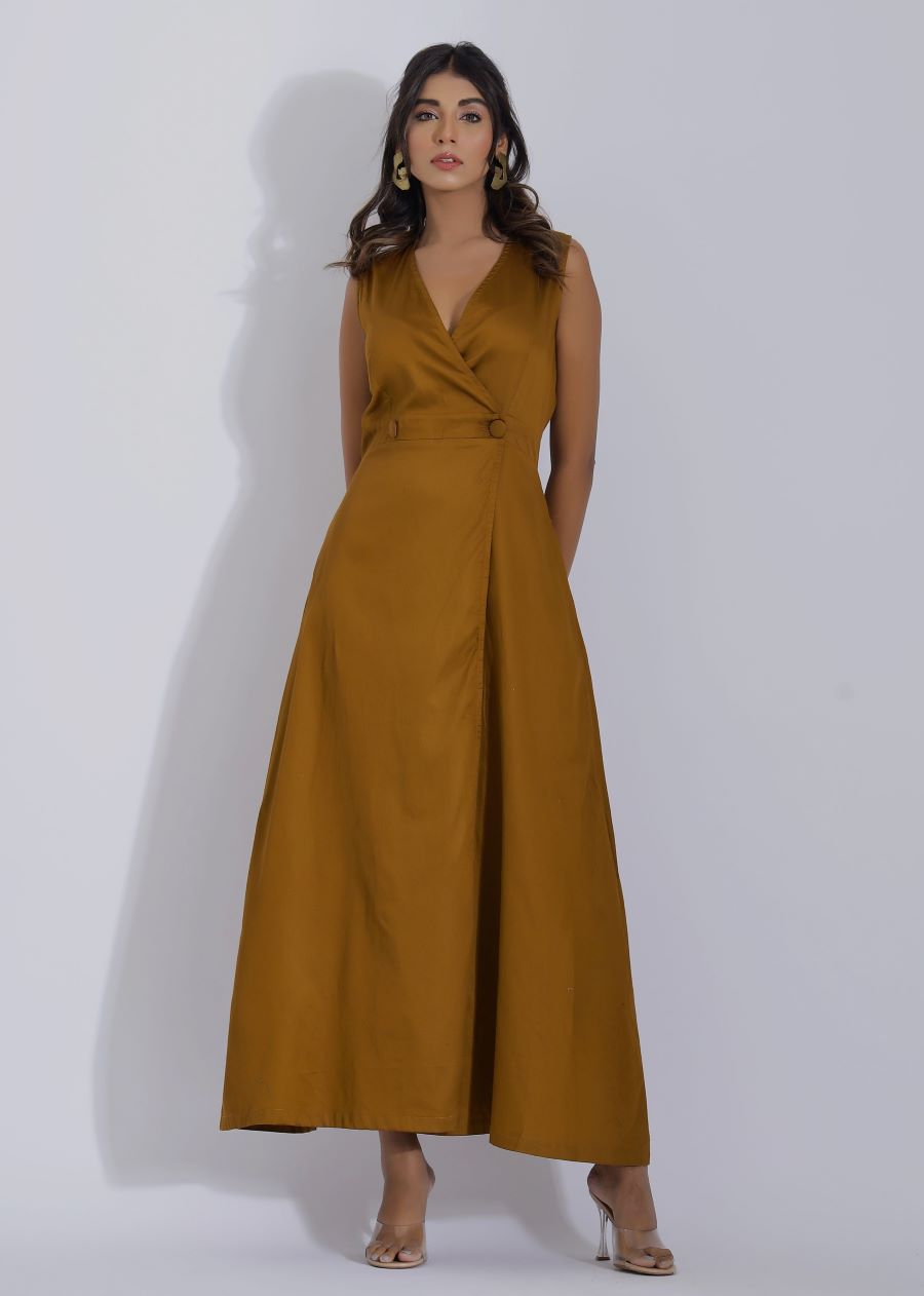 Tan Color Cotton One Piece Dress | Shop Cotton Dresses Online Plum and Peaches Tan Color Cotton One Piece Dress | Shop Cotton Dresses Online Plum and Peaches