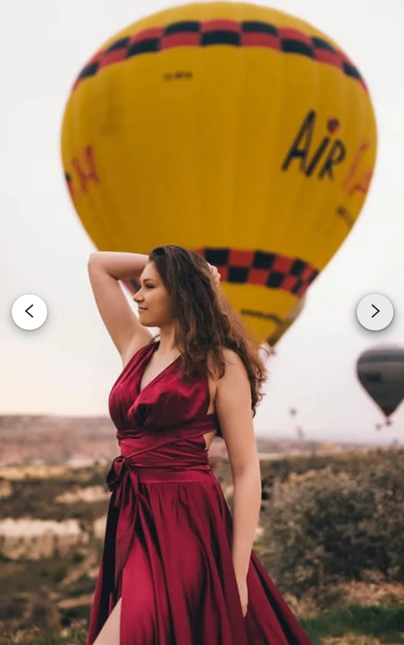 Burgundy Infinity Dress for Photoshoot