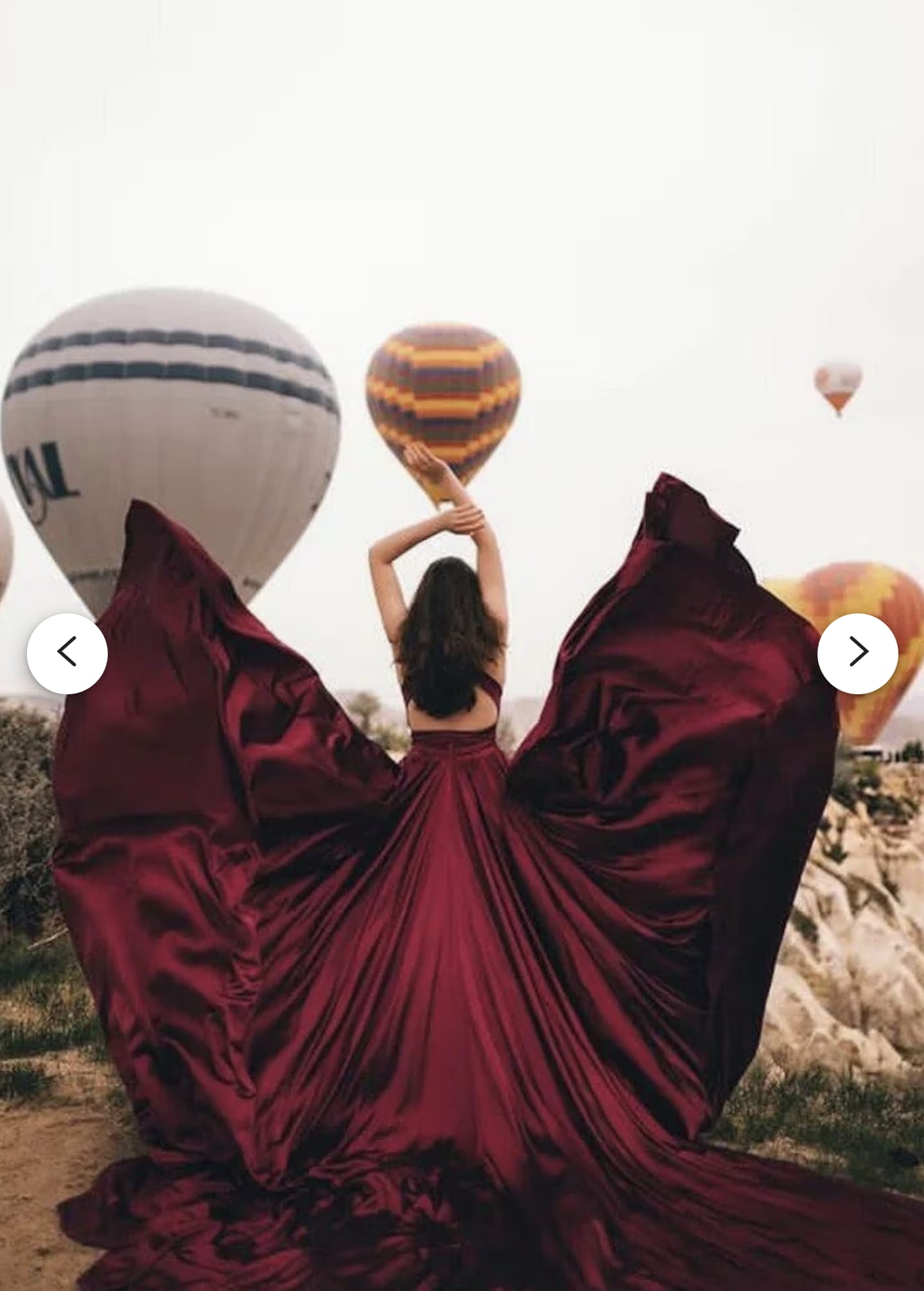 Burgundy Infinity Dress for Photoshoot