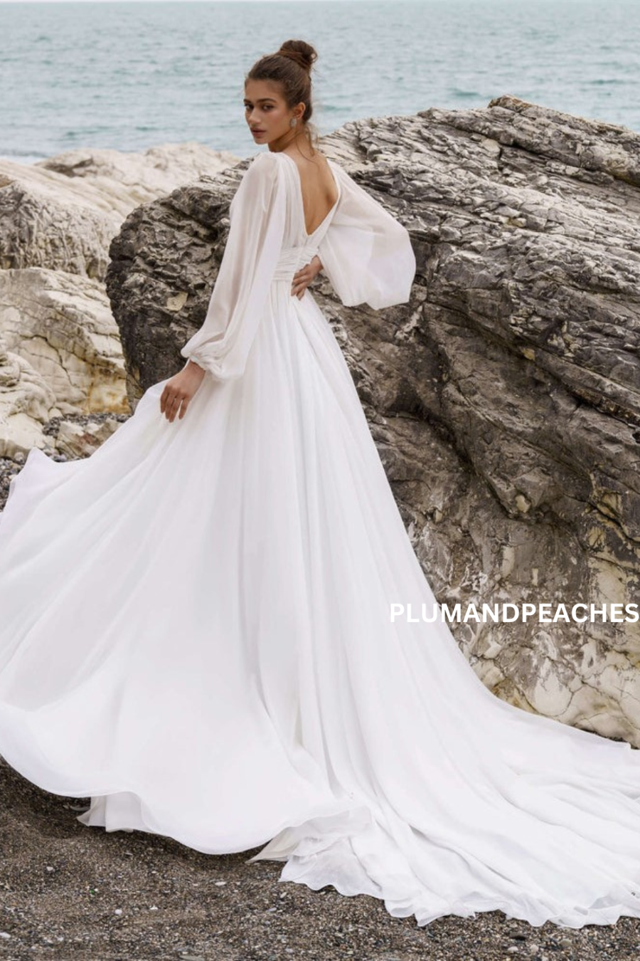 White Pre Wedding Photoshoot Gown Shop Pre Wedding Photoshoot Gowns Online Plum and Peaches