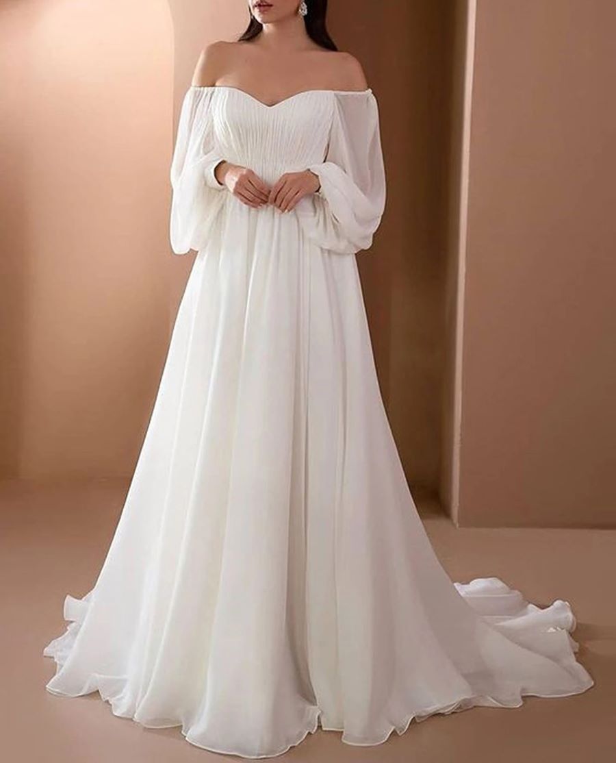 long dress for pre wedding photoshoot Wedding Dress V-neck Slender Dress Ribbon Long Dress Pre-wedding Photoshoot