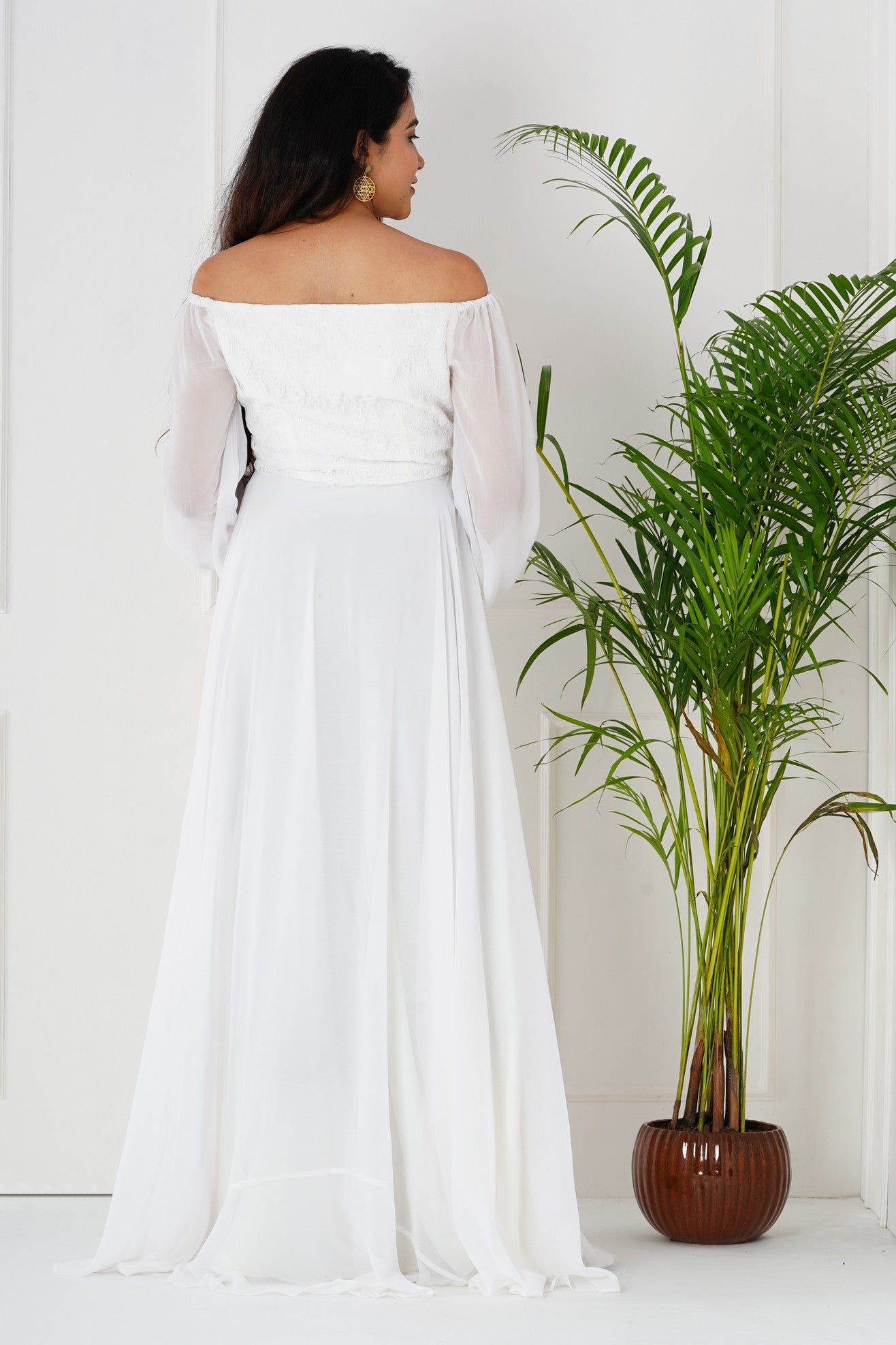 Versatile White Maternity Dress