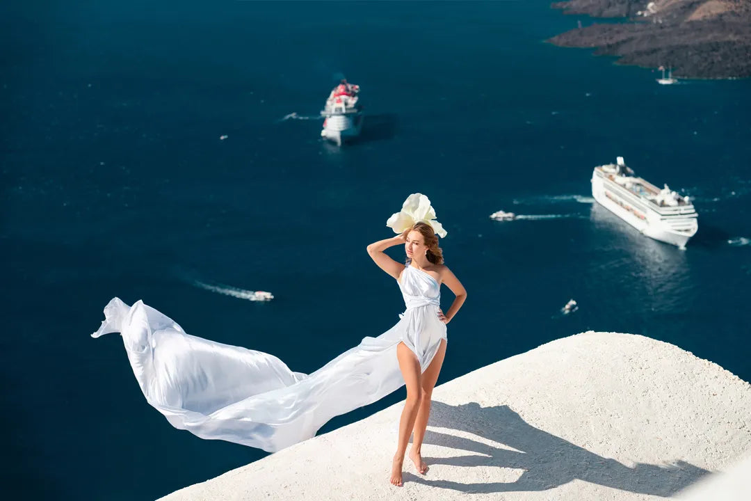 White Flying Dress for Photoshoot