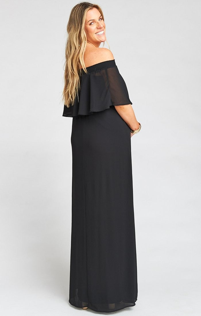 Black Maternity Gown