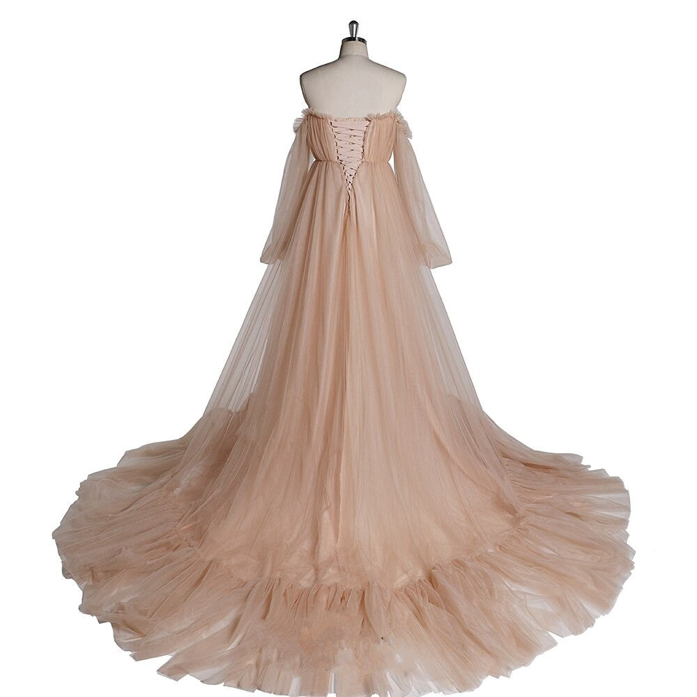 Tulle Maternity Dress For Photoshoot