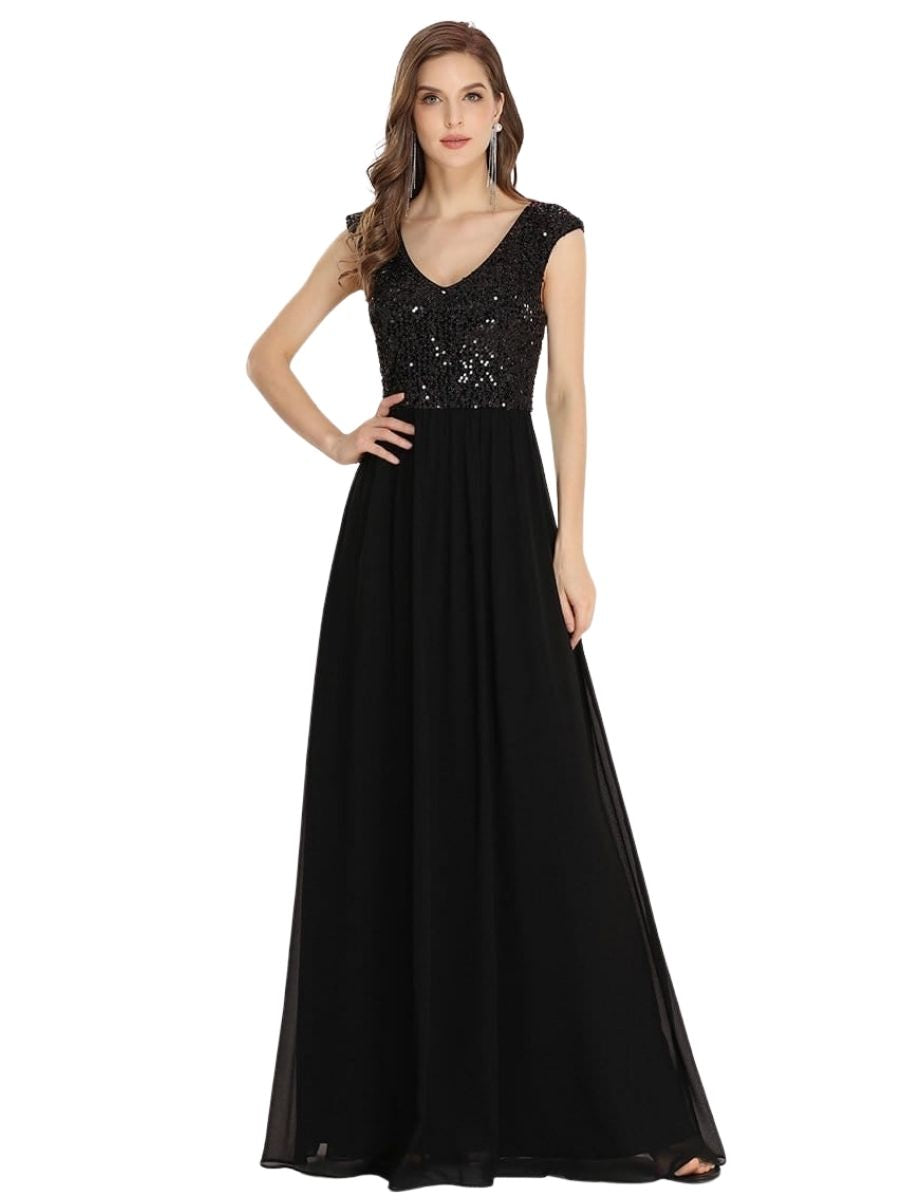 Discover more than 85 black evening gowns with sleeves